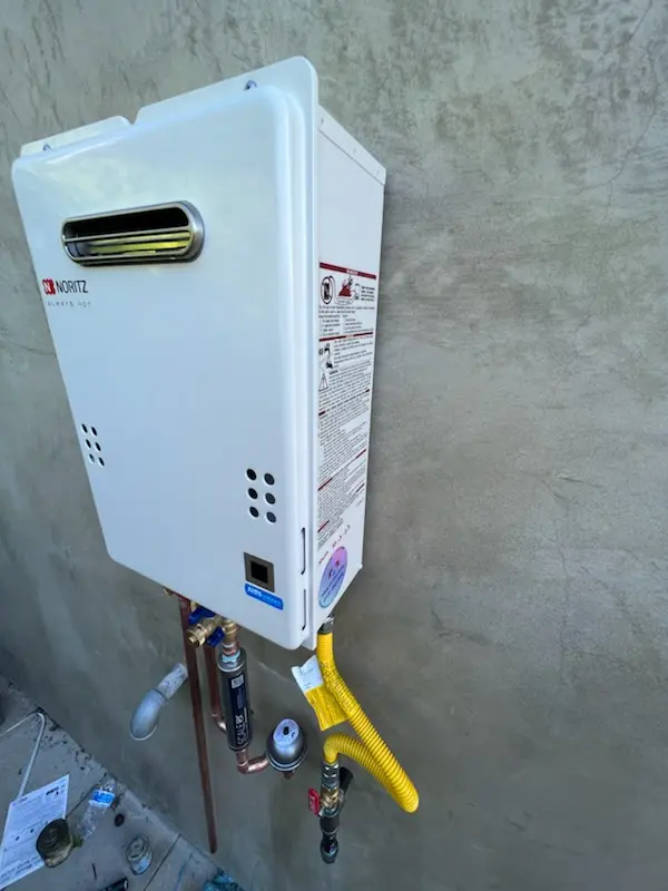 Tankless water heater installation for Northrop homes