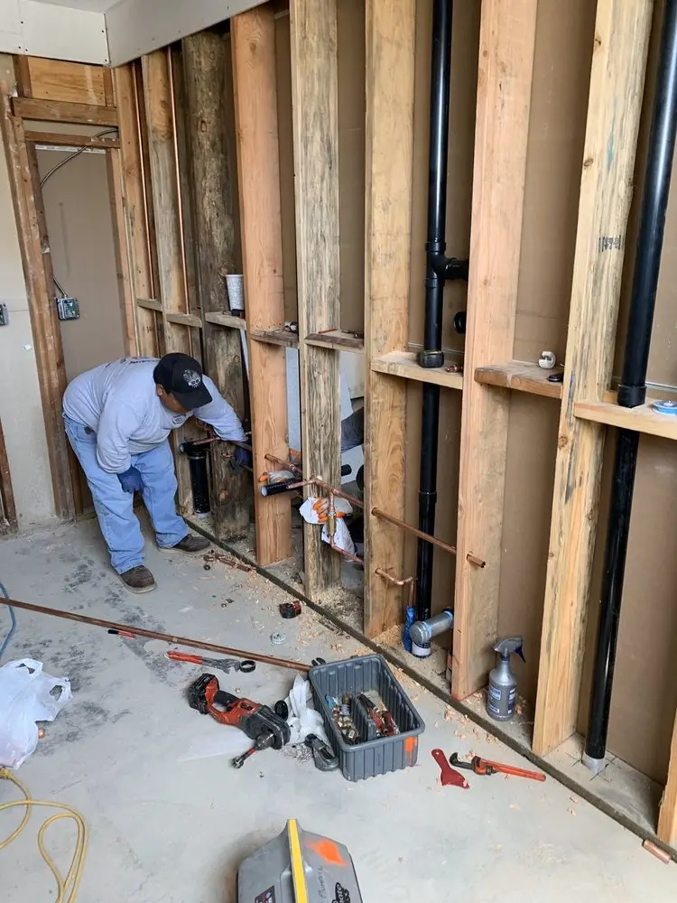 Commercial rough-in plumbing for Gas Line Repair in Northrop